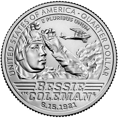 Bessie Coleman coin design - Littleton Coin Blog