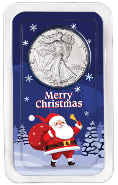 Merry Christmas American Silver Eagle Showpak - Littleton Coin Blog