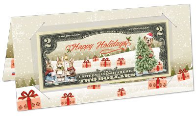 Happy Holidays colorized note card - Littleton Coin Blog