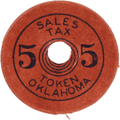 Oklahoma 5 Mill Fiber State Tax Token - Littleton Coin Blog