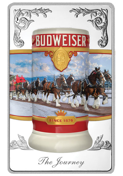 Budweiser White Brass Stein Bar Set - Littleton Coin Blog