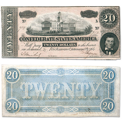  1864 $20 Confederate Note - Littleton Coin Blog