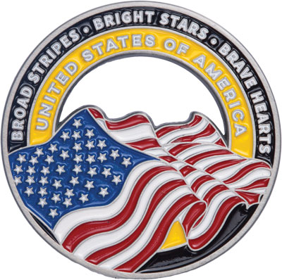 Star-Spangled American Flag Challenge Coin - Littleton Coin Blog