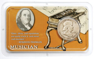 Franklin half dollar in Musician showpak - Littleton Coin Blog