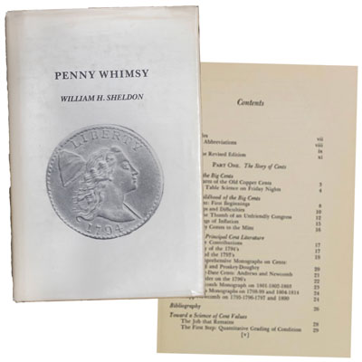 Penny Whimsy book cover and contents page - Littleton Coin Blog