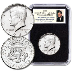 1964 Kennedy Silver Half Dollar in Deluxe Holder - Littleton Coin Blog