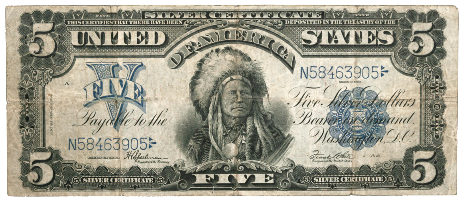 Americana Images of Historical U.S Currency Genuine Legal Tender $10 Bill BISON