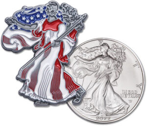 Liberty Walking Challenge Coin and American Silver Eagle - Littleton Coin Blog