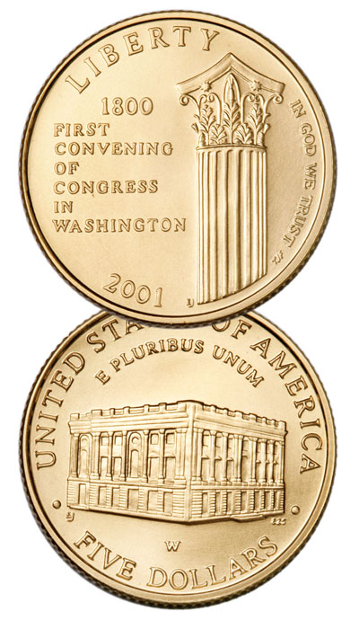 2001-W U.S. Capitol Visitor Center Gold $5 Commemorative - Littleton Coin Blog