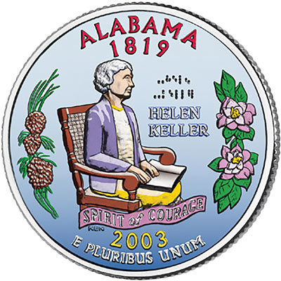 Alabama Colorized Quarter - Littleton Coin Blog