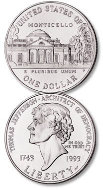 1993 (1994-P) Thomas Jefferson Silver Dollar - Littleton Coin Blog