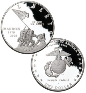 Marine Corps 230th Anniversary Silver Dollar - Littleton Coin Blog