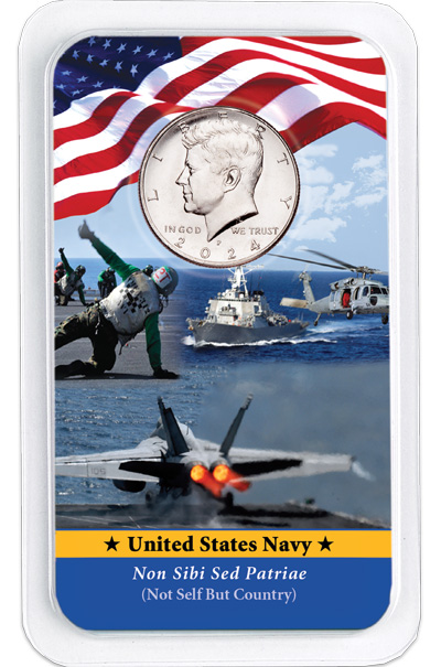 U.S. Navy Kennedy Half Dollar Showpak - Littleton Coin Blog