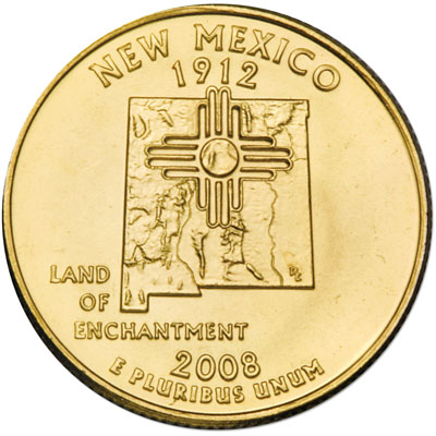 Gold-plated New Mexico Quarter - Littleton Coin Blog