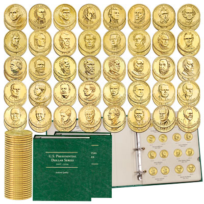 P&D Presidential Dollar Set with Album - Littleton Coin Blog