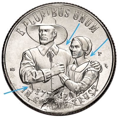Feeder finger damage on quarter - Littleton Coin Blog