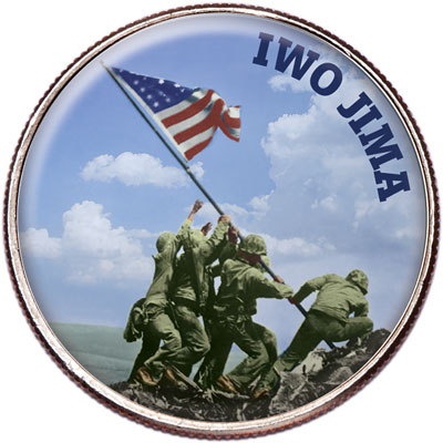 Iwo Jima Colorized Kennedy Half Dollar - Littleton Coin Blog