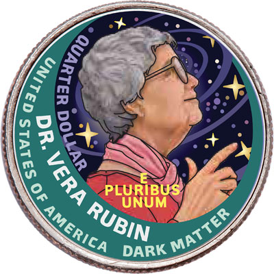 Colorized Dr. Vera Rubin quarter - Littleton Coin Blog