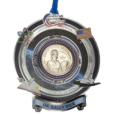 Dr. Sally Ride U.S. Women Quarter Holiday Ornament - Littleton Coin Blog
