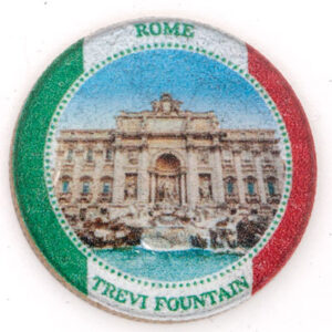 Colored coin depicting Trevi Fountain - Littleton Coin Blog