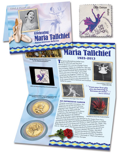 P&D Native American Dollar coin and stamp set - Littleton Coin Blog