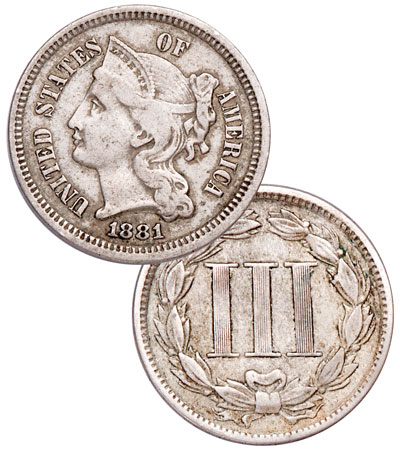 1881 Nickel 3¢ Piece - Littleton Coin Blog