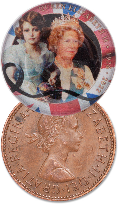 Queen Elizabeth II Colorized 1/2 Penny Life Tribute -Littleton Coin Blog