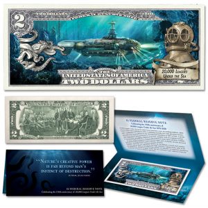 20,000 Leagues Under the Sea Colorized $2 Note - Littleton Coin Blog